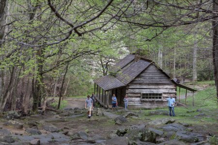 Een huisje in Great Smokey Mountains NP